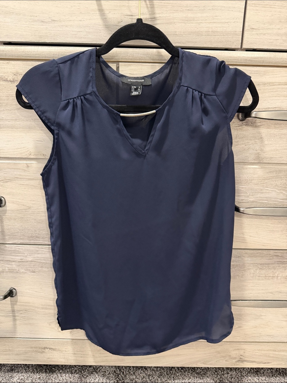 Apt. 9 Navy Cap-Sleeve V-Notch Camisole Top